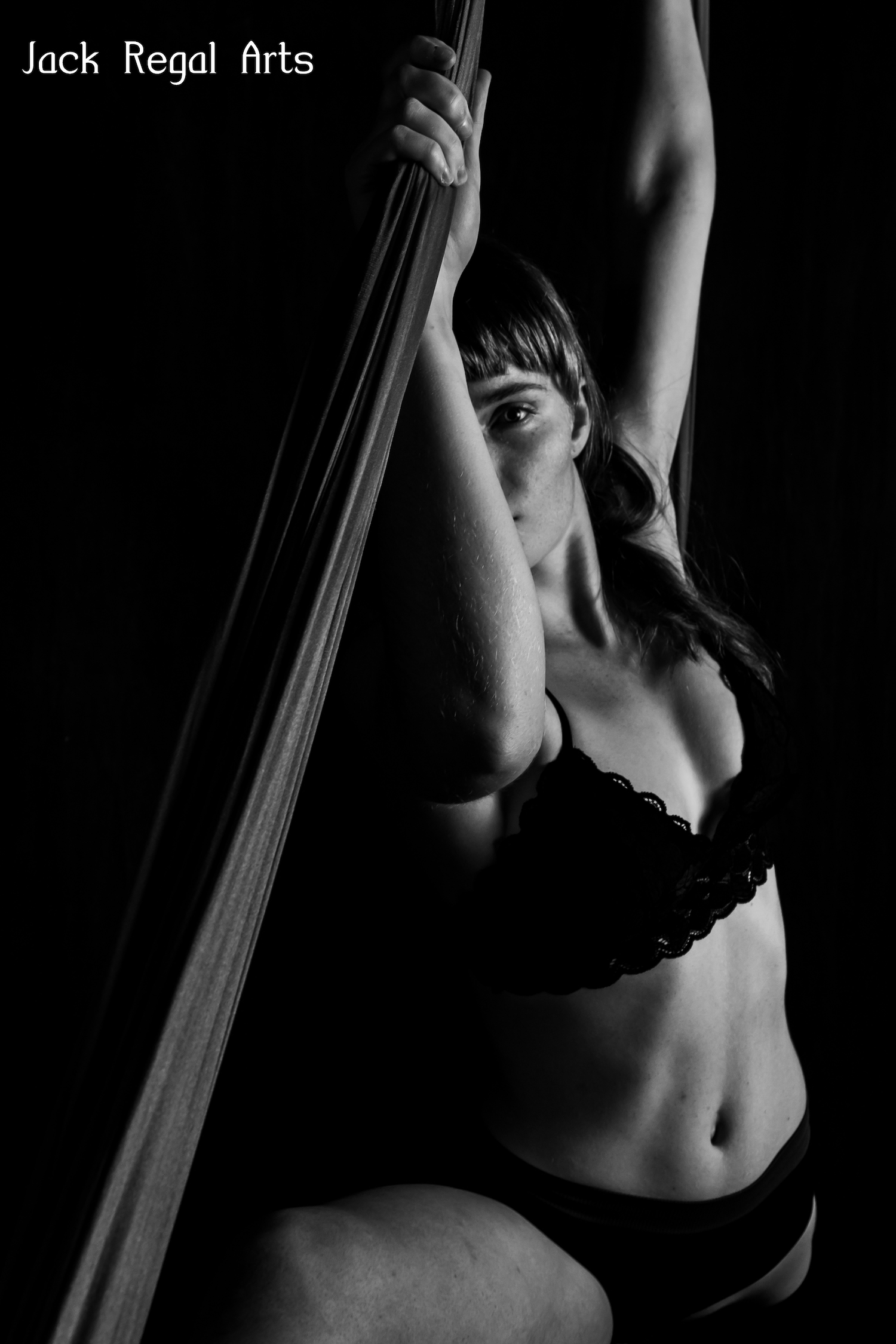 Gillian Maurer on Aerial Silks. Photo by Jack Regal.