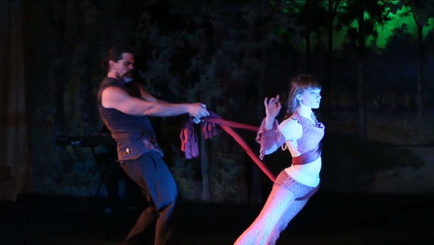 Gillian Maurer and Jeff Anderson. Choreography by Evan Westbrook as part of 'Maya'. Photo by Toby Maurer.