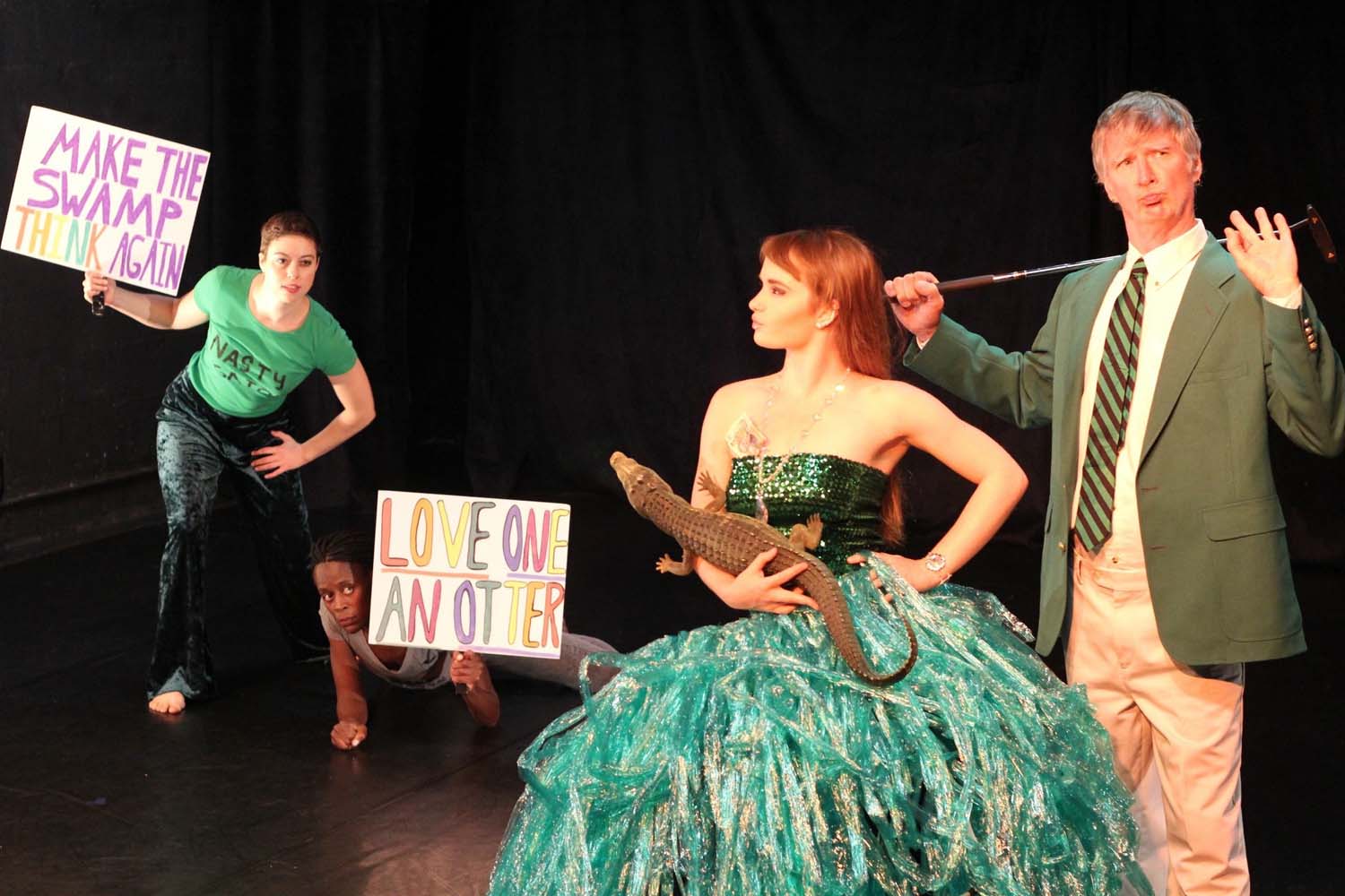 Gillian Maurer and ACDT dancers. Choreography by Caroline Althof Salas as part of 'The Prevarigator and the Swamp'.