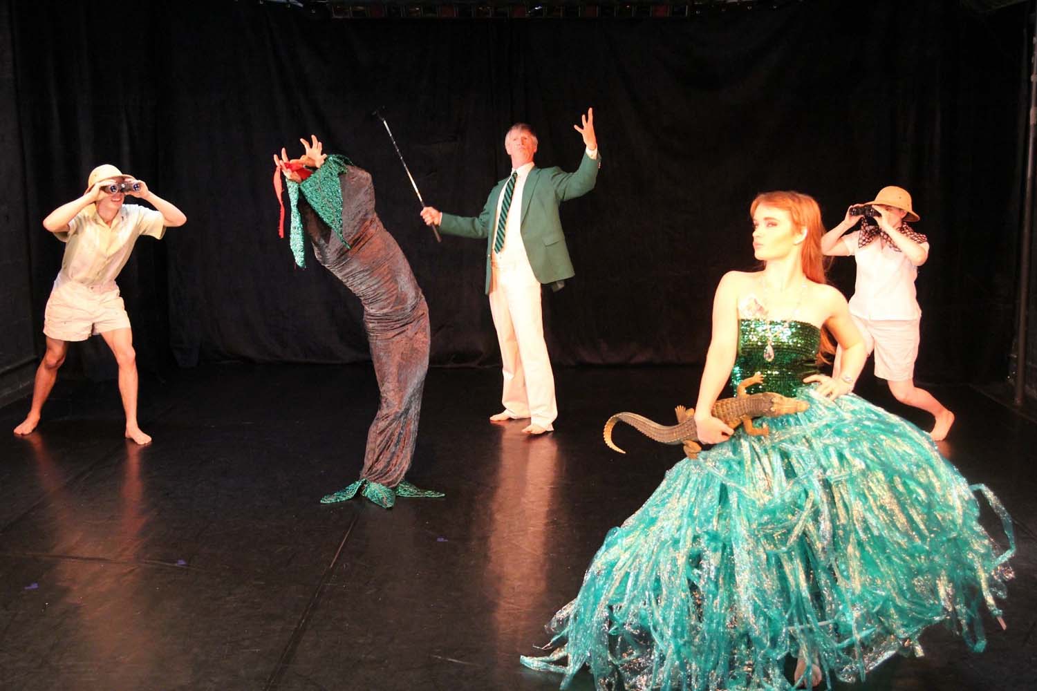 Gillian Maurer and ACDT dancers. Choreography by Caroline Althof Salas as part of 'The Prevarigator and the Swamp'.