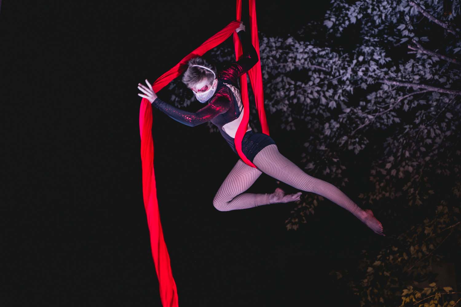 Gillian Maurer on Silks. Choreography by Gillian Maurer. Photographer Unknown.