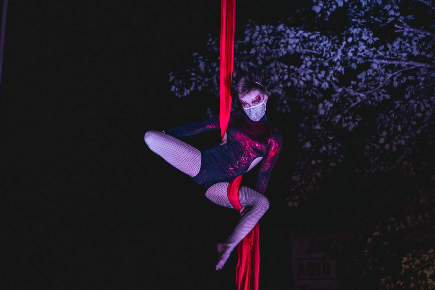 Gillian Maurer on Silks. Choreography by Gillian Maurer. Photographer Unknown.